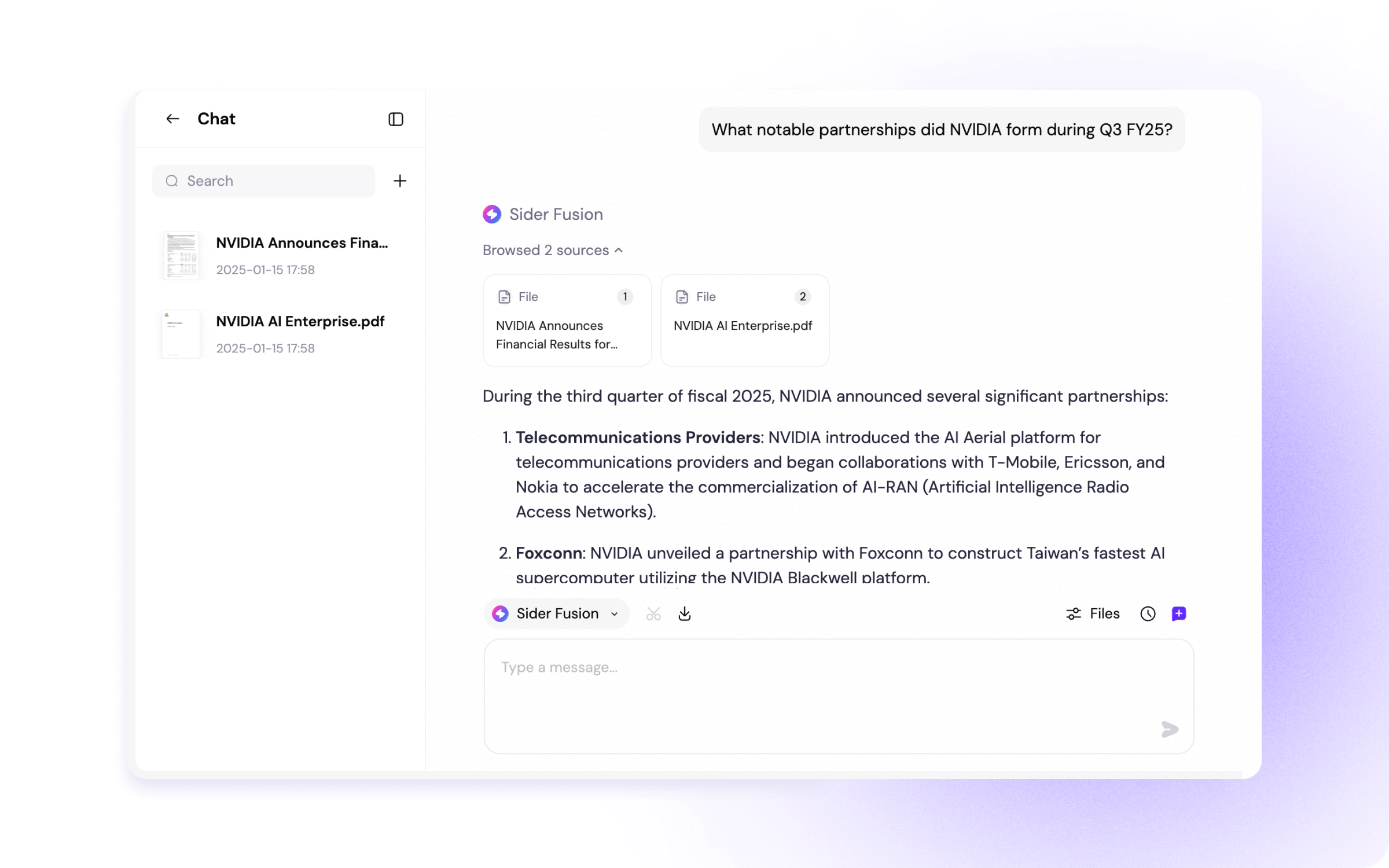Chat with multiple files